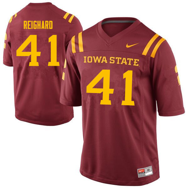 Men #41 Ryan Reighard Iowa State Cyclones College Football Jerseys Sale-Cardinal